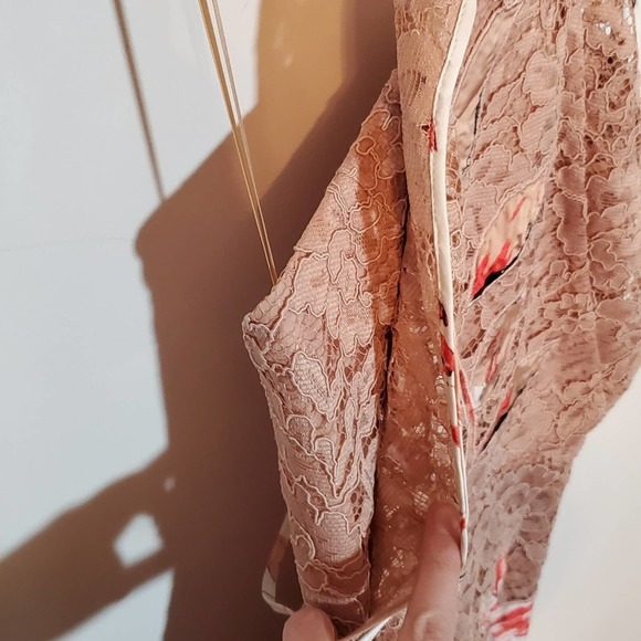 Sachin + Babi SPRING 2017 READY-TO-WEAR Romantic Pink Floral & Lace Dress - Picture 7 of 16